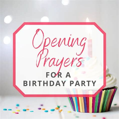 Opening Prayer Guide for Birthday Parties