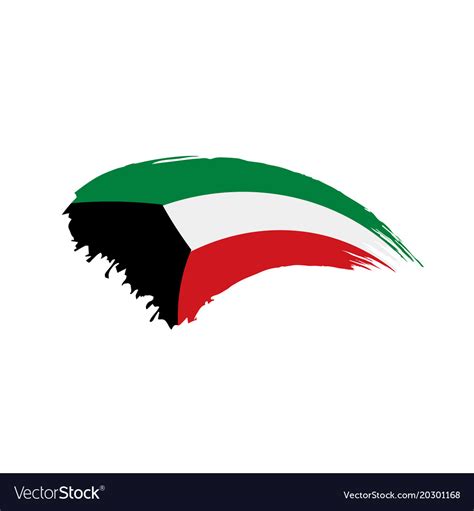 Kuwait flag Royalty Free Vector Image - VectorStock