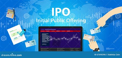 IPO As Initial Public Offering And Stock Market Shares Tiny Person Concept Cartoon Vector ...