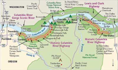 Columbia River Gorge Waterfalls Map - Map Of The World