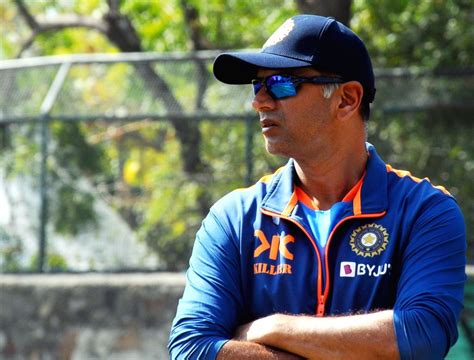 Indian Cricket team coach Rahul Dravid during a practice session