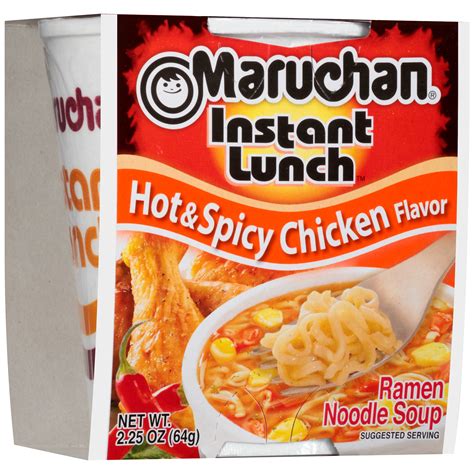 Maruchan Instant Lunch Hot & Spicy Chicken Flavor, 2.25 Oz, Pack of 12 ...