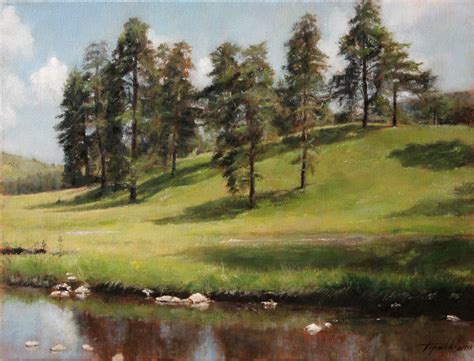 Mountain Hillside - Landscape Oil Painting - Fine Arts Gallery - Original fine Art Oil Paintings ...