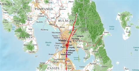 Is the proposed Mega Manila subway aligned with West Valley Fault?