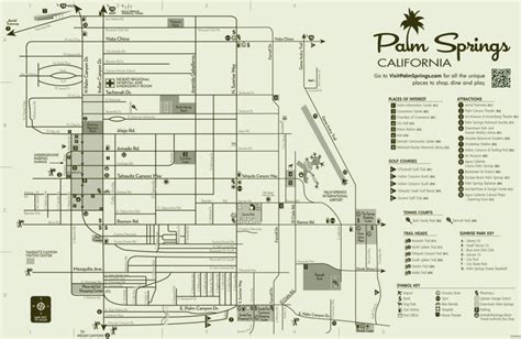 Palm Springs Tourist Attractions Map - Ontheworldmap.com