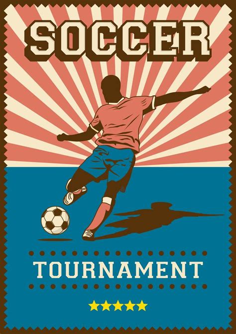 Soccer Football Sport Retro Pop Art Poster Signage 640694 Vector Art at Vecteezy