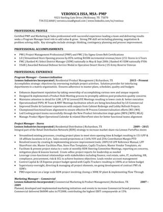 Veronica Issa - MSA PMP Resume - Jan 2017 | PDF