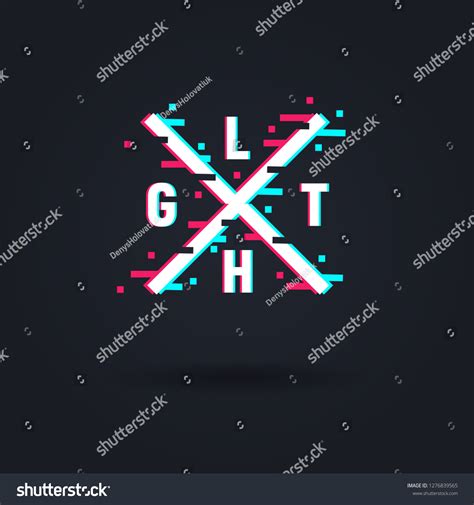 Vector Glitch Logo Vector Frame Distorted Stock Vector (Royalty Free ...