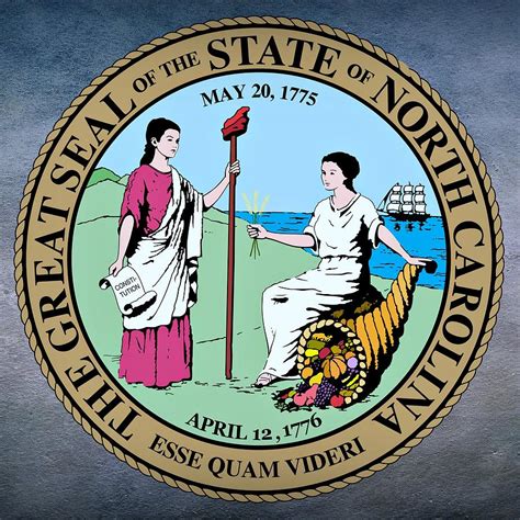 North Carolina State Seal Digital Art by Movie Poster Prints