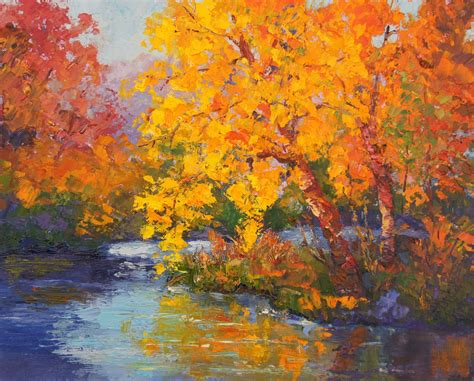 Palette Knife Painters, International: Impressionist Autumn Painting - Autumn Beauty by Marion ...