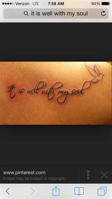 It is well with my soul | Soul tattoo, Word tattoos, Body art tattoos