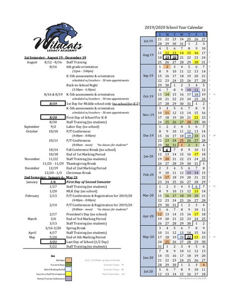 Legacy Elementary School Calendar 2023 - Schoolcalendars.net