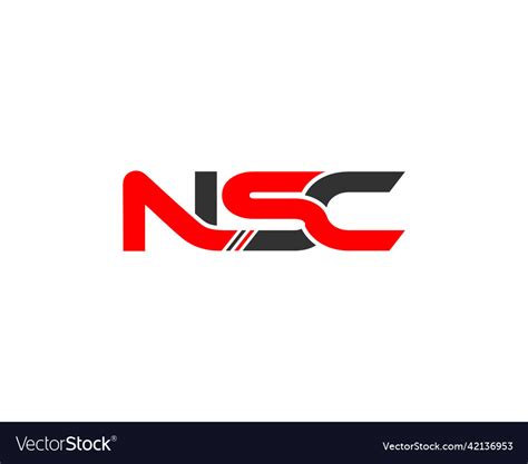 Modern creative nsc logo design Royalty Free Vector Image