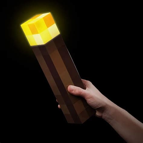 Creative Minecraft torch Night light,Light Up Minecraft wall Torch LED ...