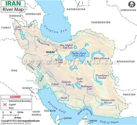 Iran River Map