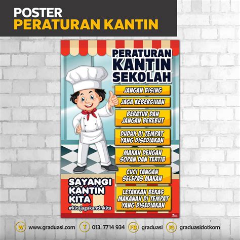 PERATURAN KANTIN SEKOLAH, poster keceriaan kantin, Keceriaan kelas #pstr | Shopee Malaysia