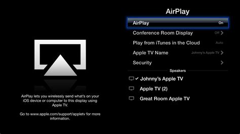 Apple TV (2nd and 3rd generation): Understanding AirPlay settings ...