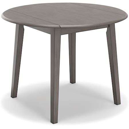 Signature Design by Ashley Shullden 400194154 Gray Round Drop Leaf Dining Table | Sam's ...