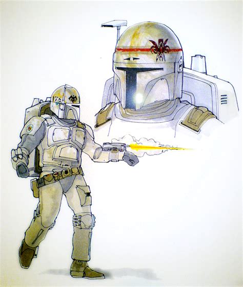 Boba Fett Concept Art by Joe Johnston | Boba Fett Costume and Prop ...