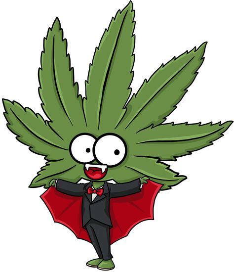 Cute cannabis and marijuana halloween character vampire 9584924 PNG