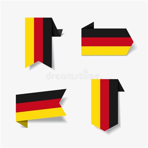 German Flag Stickers and Labels. Vector Illustration. Stock Vector ...