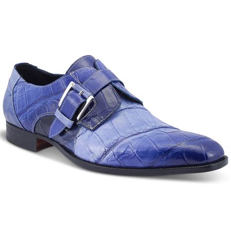 Mauri 4853 Alligator Shoes Multi Blue | MensDesignerShoe.com