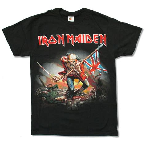 Iron Maiden - Iron Maiden The Trooper Big Print Black T Shirt - Walmart.com - Walmart.com