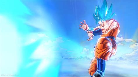 Download Kaioken Goku Firing Kamehameha Wave Wallpaper | Wallpapers.com