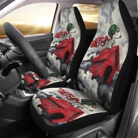 Snoopy Flying Red Baron Funny Car Seat Cover - Emprints Store