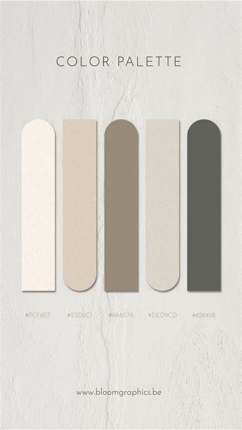 Brown beige natural neutral color palette with dusty pink ivory white ...