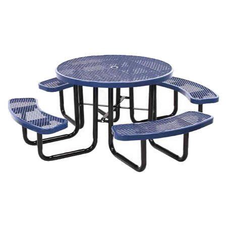 46" Round Expanded Metal Table | Outdoor School Furniture