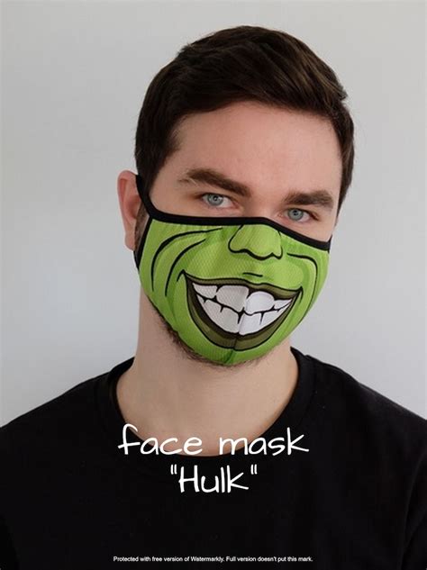 Hulk face mask Incredible Hulk mask Marvel Universe face mask | Etsy