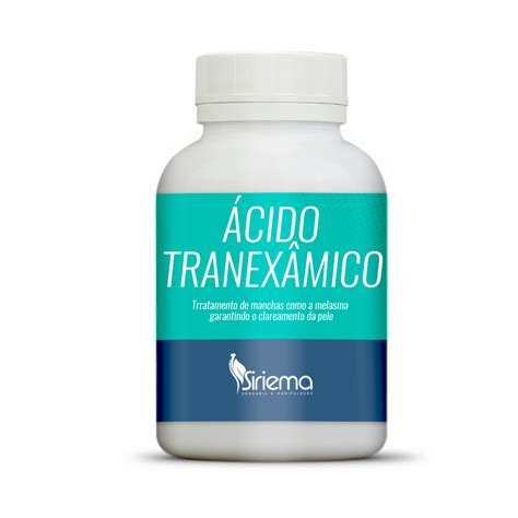 Ácido tranexâmico 250 mg 120 caps melasma - Farmácia Siriema - Drogaria e Manipulação