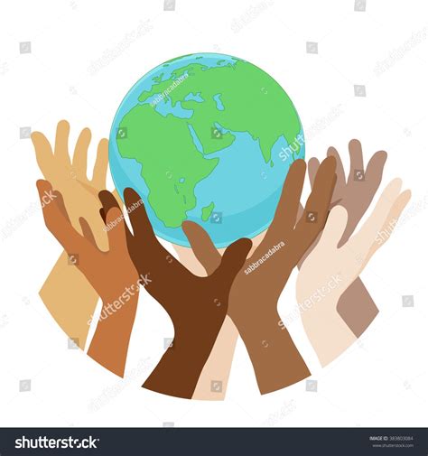 Hands Earth People World Holding Globe Stock Vector (Royalty Free) 383803084 | Shutterstock ...