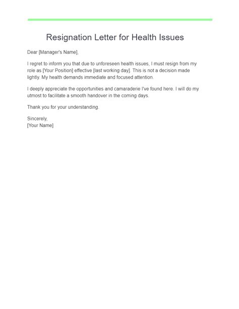 Resignation Letter Due To Mental Health Issues - Infoupdate.org