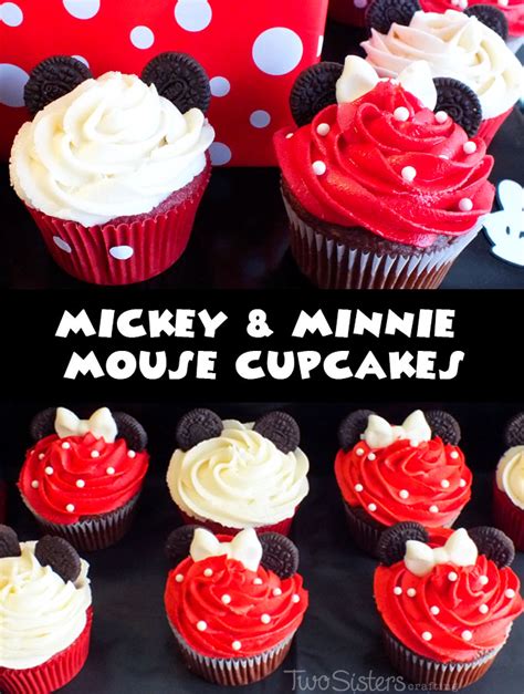 Mickey & Minnie Mouse Cupcakes - Two Sisters Crafting