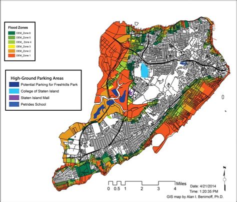 Staten Island Flood Zones - Middle East Map