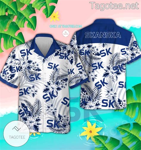 Skanska Logo Hawaiian Shirt And Shorts - BiShop - Tagotee