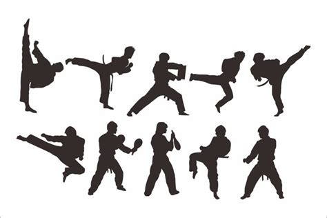 Taekwondo Silhouette Vector Designs