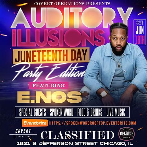 Auditory Illusions Juneteenth Edition Rooftop Day Party, 1921 S Jefferson St, Chicago, June 18 ...