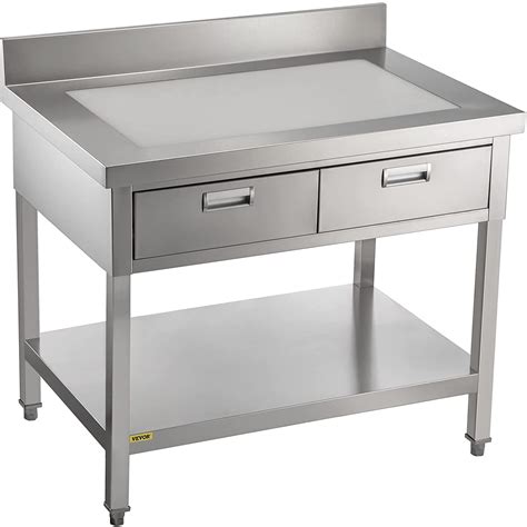 VEVOR Commercial Worktable Workstation 24 x 28 In Commercial Food Prep ...