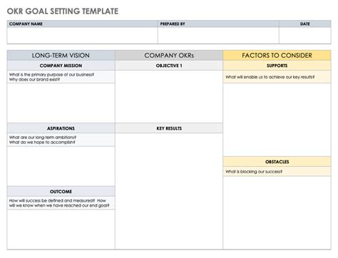Free Okr Template