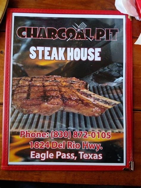 Menu at Charcoal Pit steakhouse, Eagle Pass