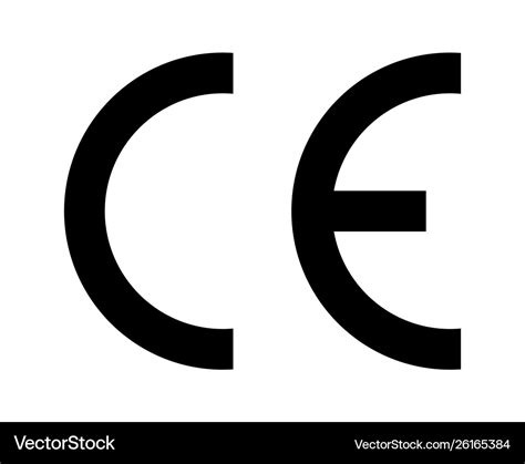 Ce mark icon symbol european certificate logo Vector Image