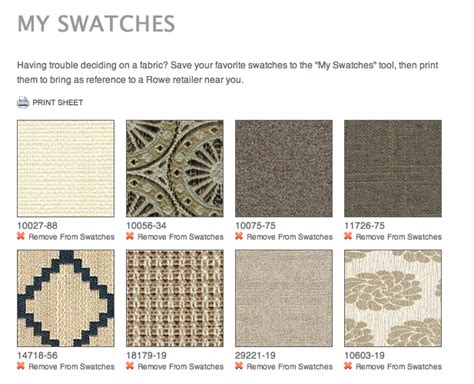 favorite fabric options (Rowe) | Printed sheets, Fabric, Swatch