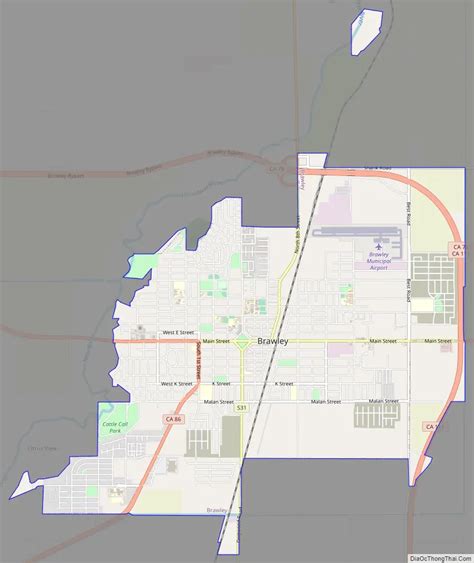 Map of Brawley city - Thong Thai Real