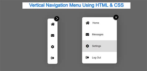 Simple Vertical Navigation Menu Using HTML & CSS