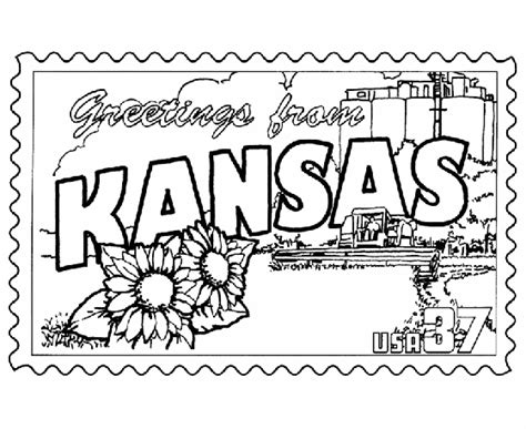 Kansas State Coloring Pages