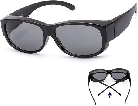 Amazon.com: LVIOE Wrap Around Polarized Sunglasses for Driving, Wear Over Regular Glasses, Fit ...