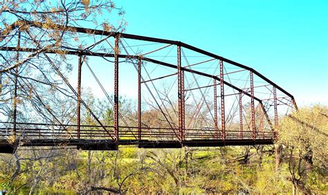 San Gabriel River Bridge over San Gabriel River on CR 366 in Williamson County Texas. Williamson ...